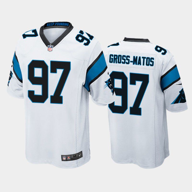 Men Carolina Panthers #97 Yetur Gross Matos Nike White Player Game NFL Jersey->carolina panthers->NFL Jersey
